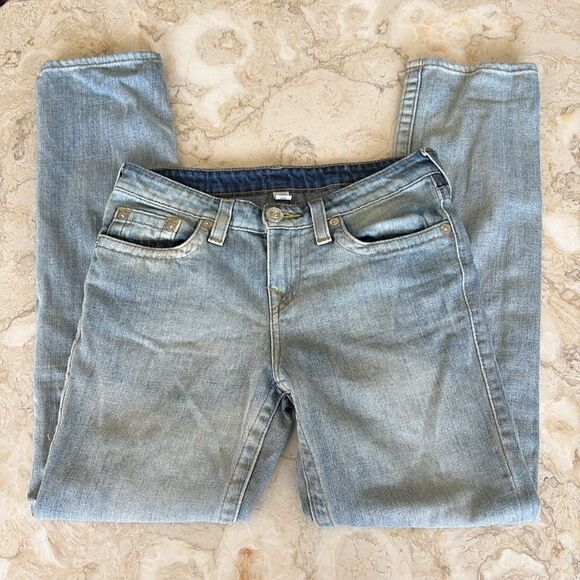 True Religion Halle Flap Pocket Skinny Fit 100% Cotton Jeans - Picture 3 of 12